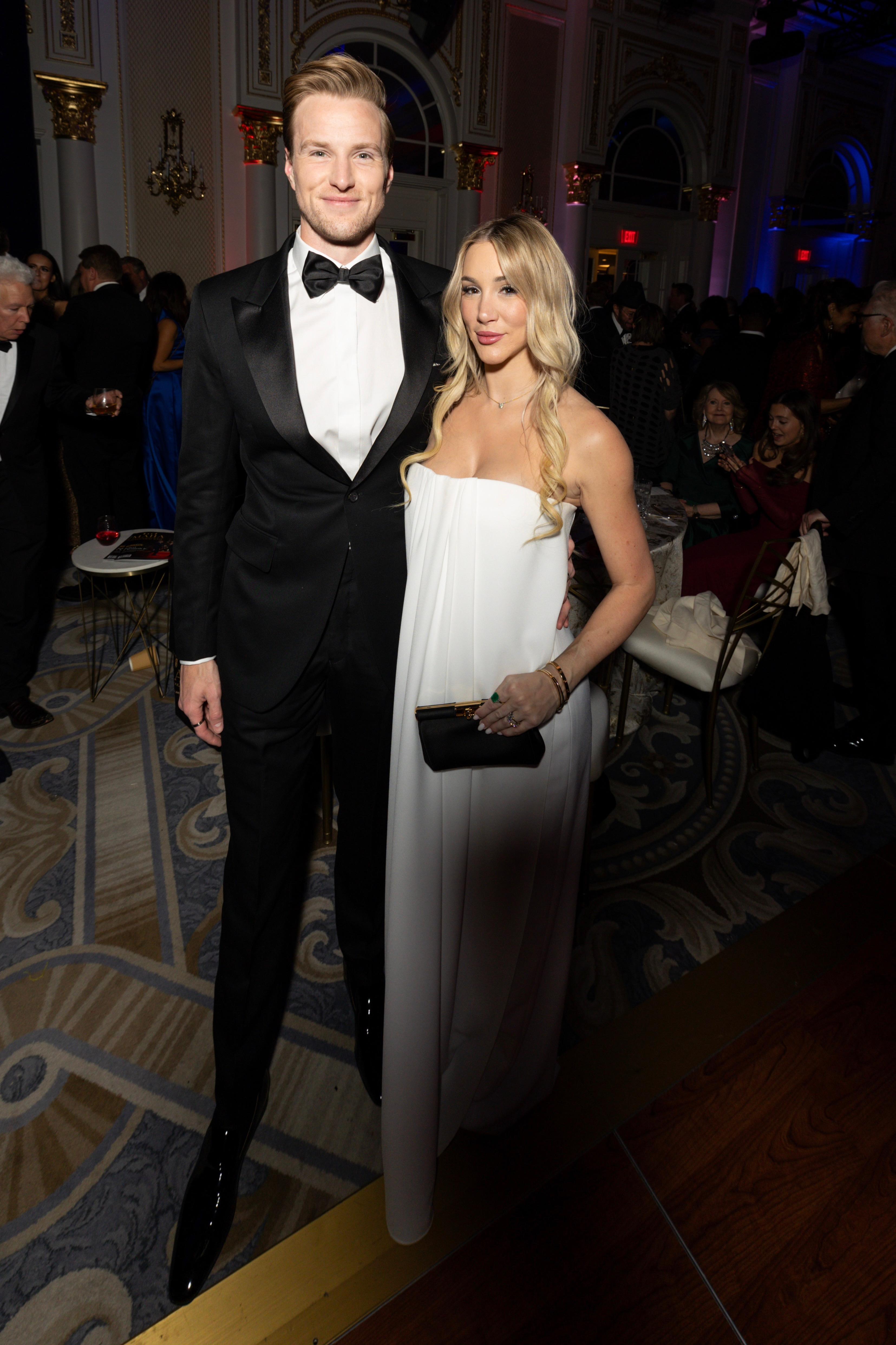 Mikhaila with her husband Jordan Fuller at a black-tie event